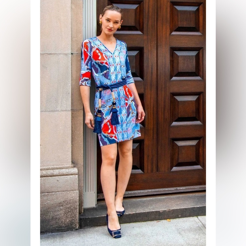 NWT Gretchen Scott Jersey Bordertown Dress Imari Ditto Print Medium